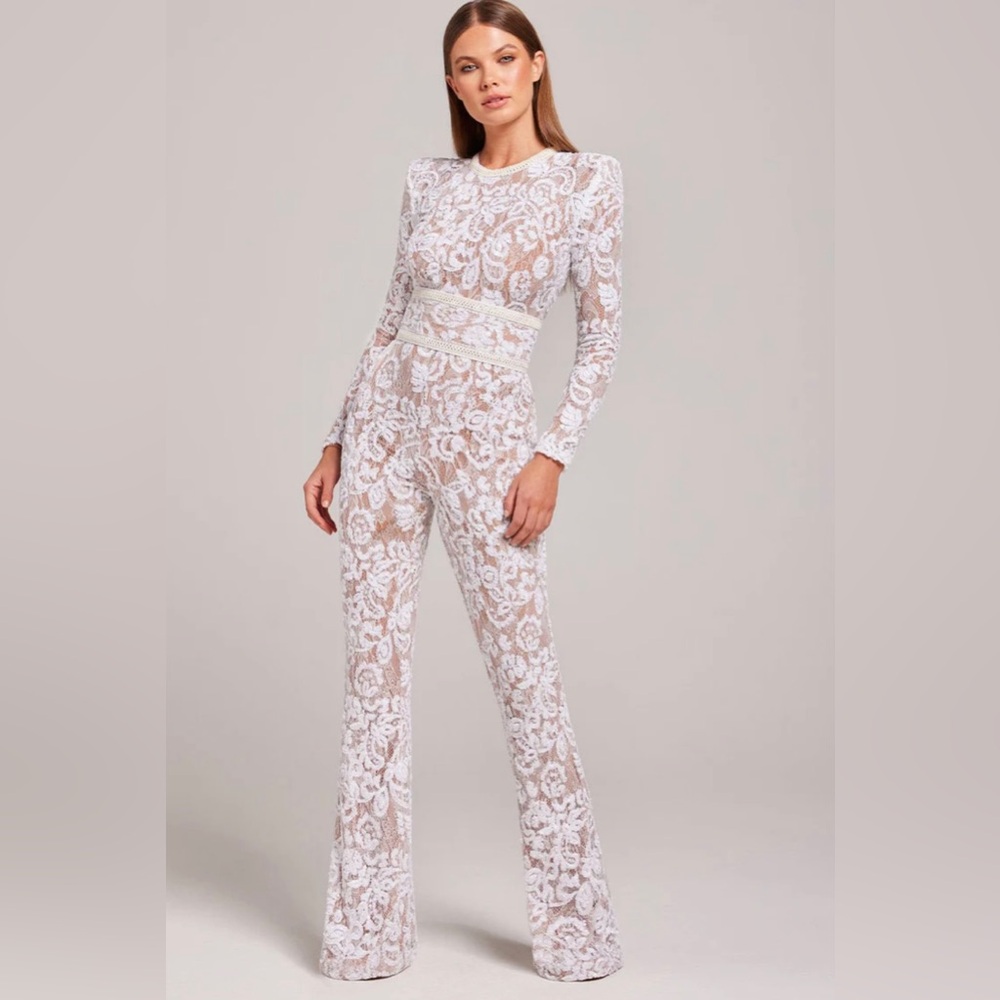 NADINE MERABI - Bella White Jumpsuit